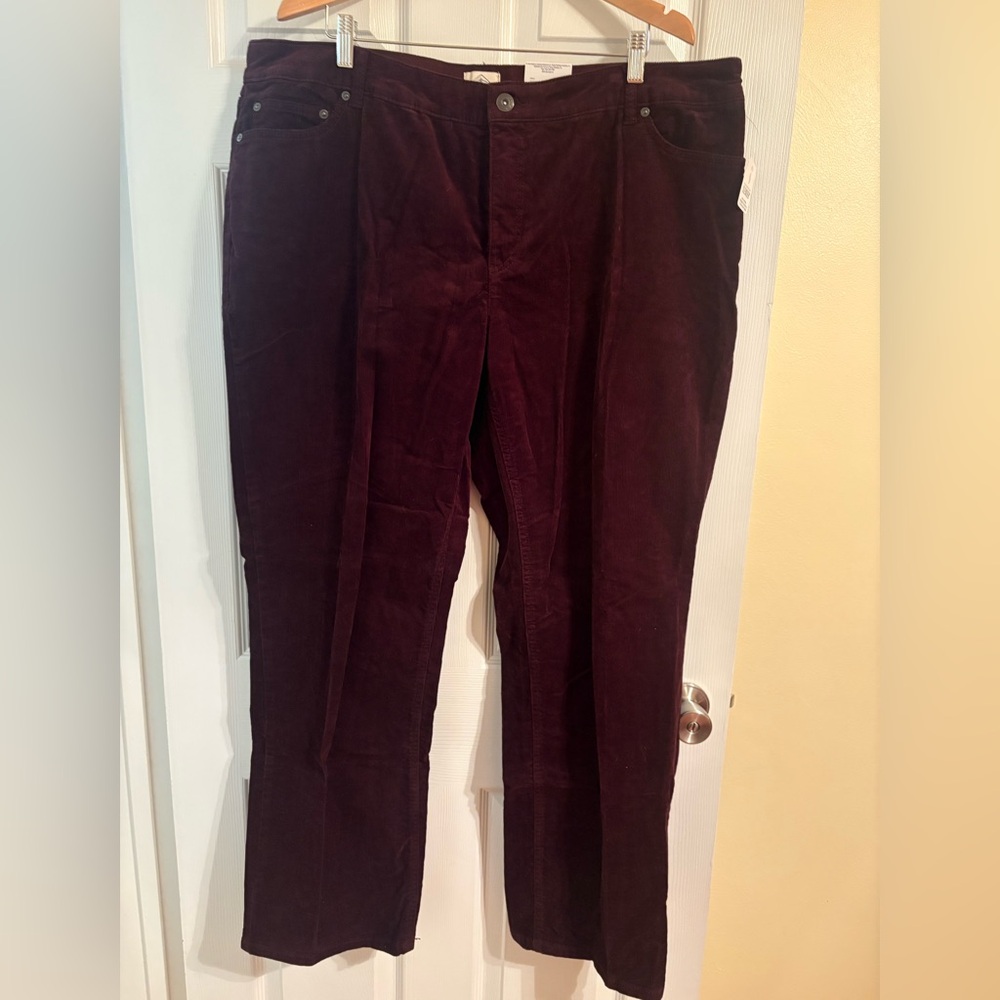 St. John's Bay Maroon Corduroy Pants